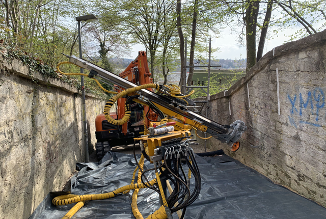 Sicherung Stützmauer Hintersteig schaffhausen